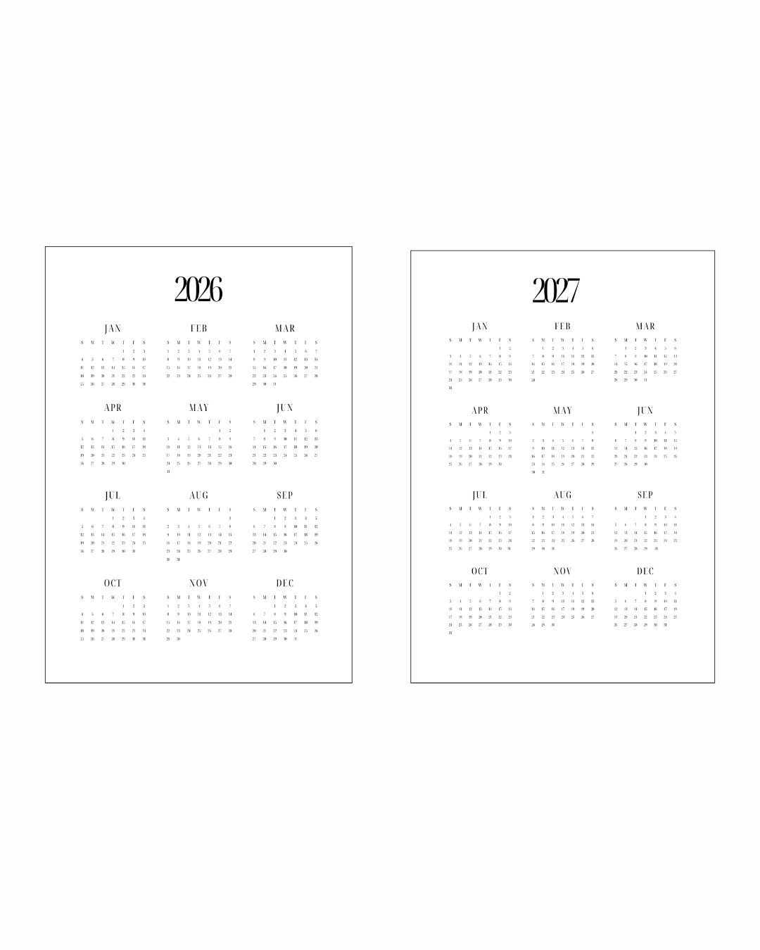 Her Year | Undated Weekly Inserts | Monday Start