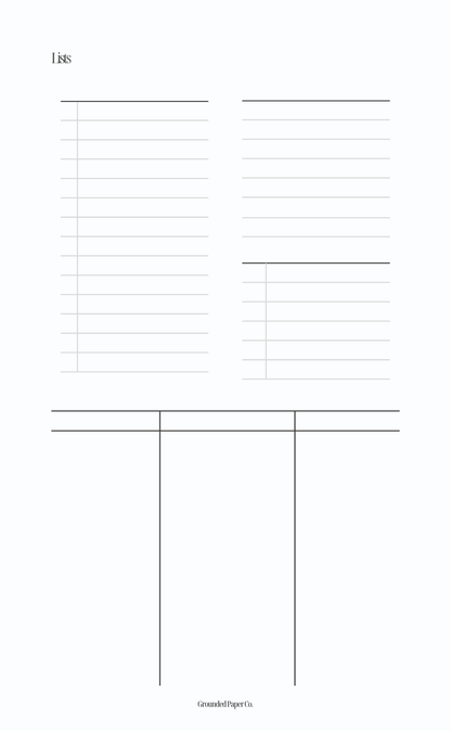 Undated Daily Planner Inserts