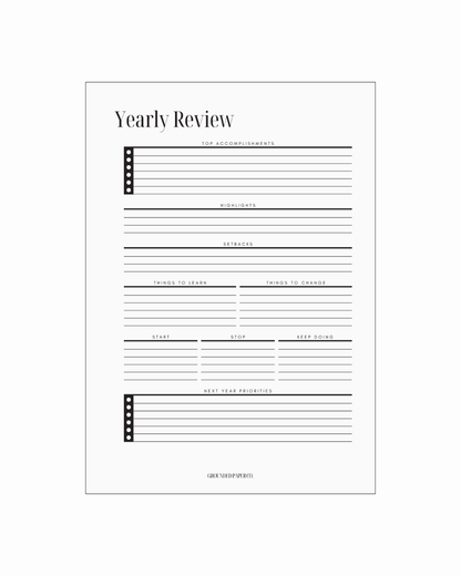 Her Year | Undated Weekly Inserts | Monday Start