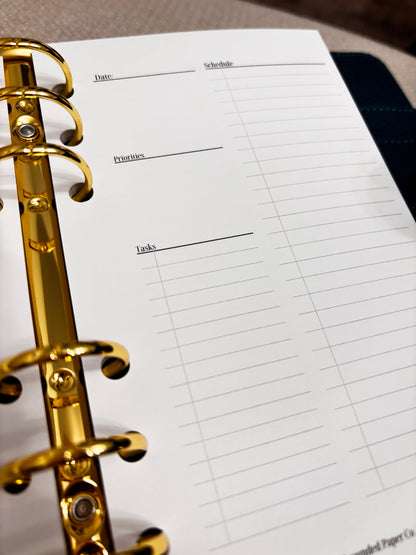 Undated Daily Planner Inserts