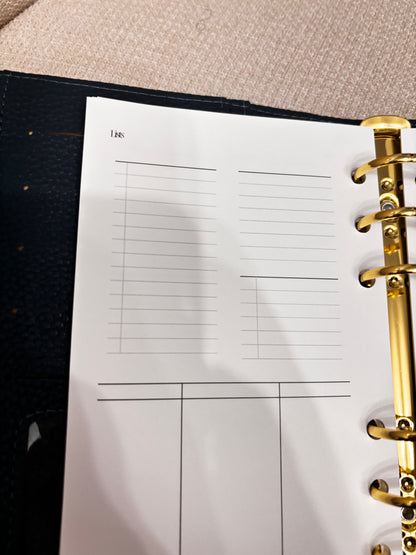 Undated Daily Planner Inserts